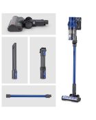 Aspirateur balai haute performance modele F30 noir/bleu - 110x25 cm