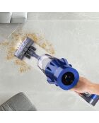 Aspirateur balai haute performance modele F30 noir/bleu - 110x25 cm