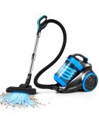 Aspirateur traineau sans sac et sans fil modele RAVC2225CDL noir/bleu