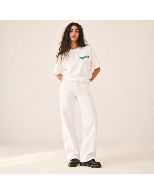 T-Shirt Boxy tampon blanc