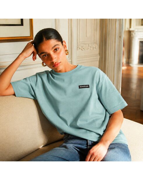 T-Shirt basique relax beausejour bleu gris