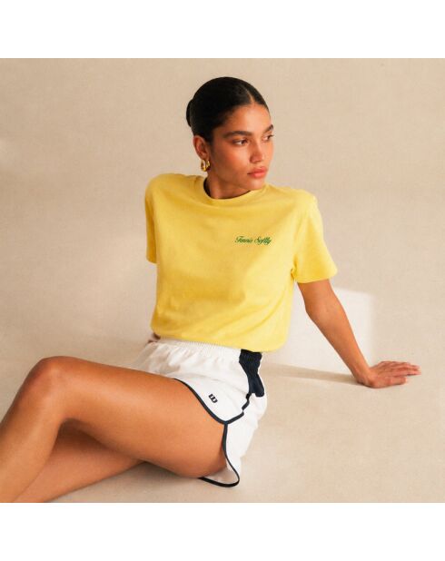 T-Shirt en coton Tennis society jaune