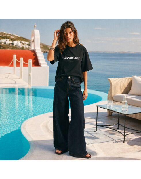 T-Shirt Boxy Wanderer noir