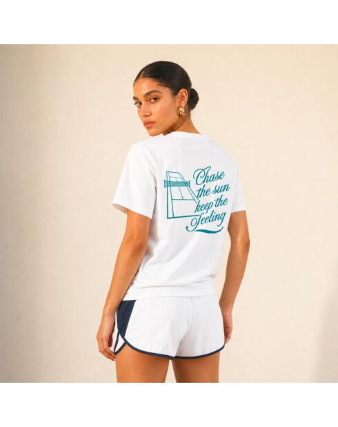 T-Shirt en coton chase the sun blanc