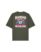 T-Shirt Boxy en coton Damsko kaki