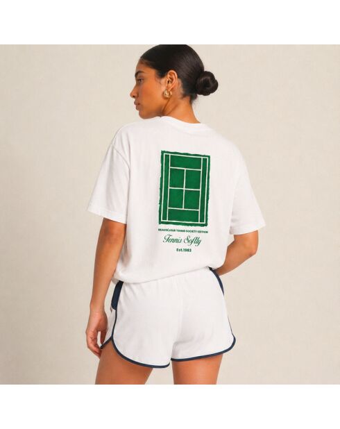 T-Shirt en coton Tennis society blanc