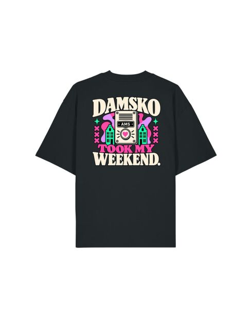 T-Shirt Boxy en coton Damsko noir