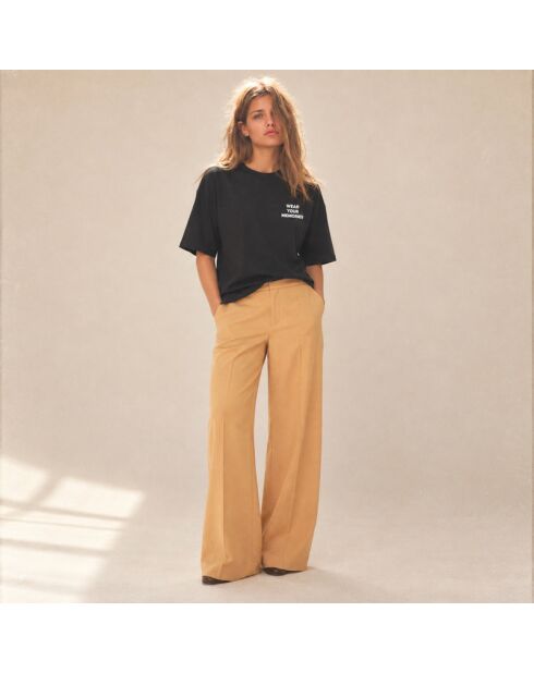 T-Shirt Boxy en coton Damsko noir