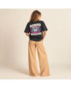 T-Shirt Boxy en coton Damsko noir
