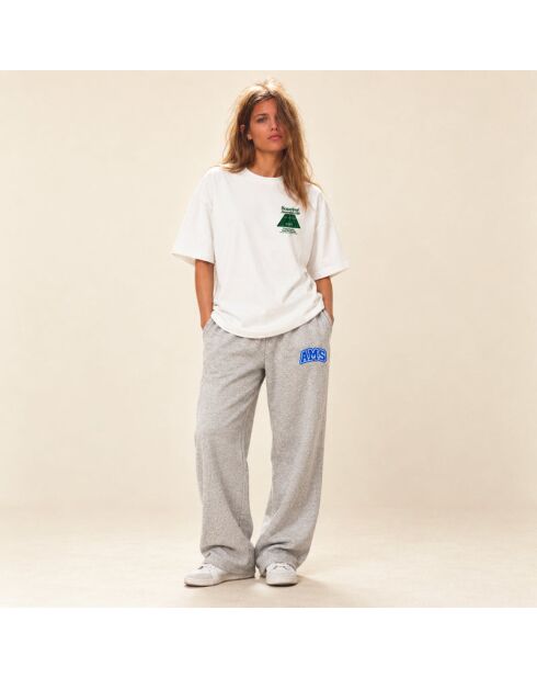 T-Shirt Boxy en coton Amsterdam Club blanc