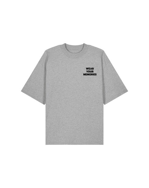 T-Shirt Boxy en coton beausejour amsterdam gris
