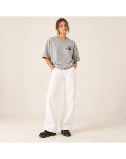 T-Shirt Boxy en coton beausejour amsterdam gris