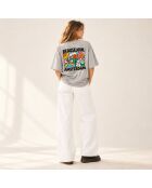 T-Shirt Boxy en coton beausejour amsterdam gris