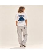 T-Shirt Boxy en coton Amsterdam Club blanc