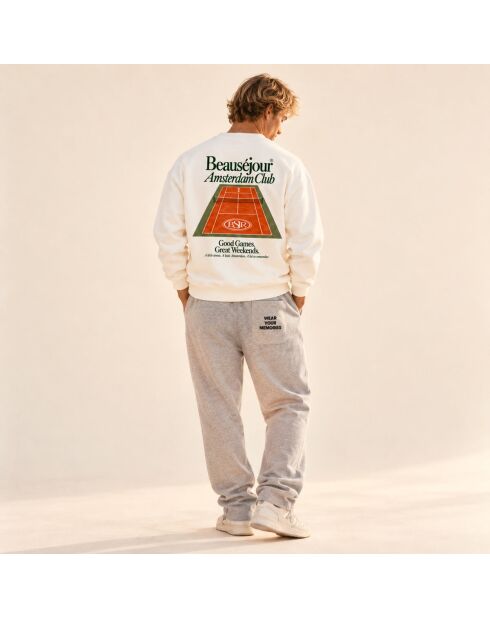 Sweatshirt en coton Amsterdam club crème