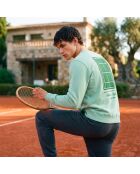 Sweatshirt en coton tennis society Mystie vert