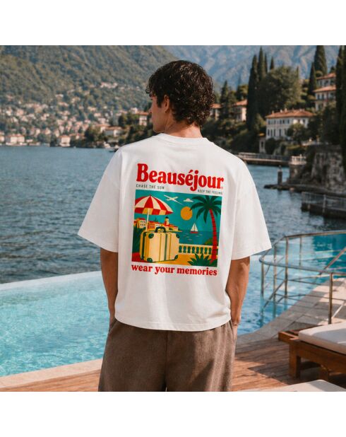 T-Shirt Boxy Wear Your Memories blanc