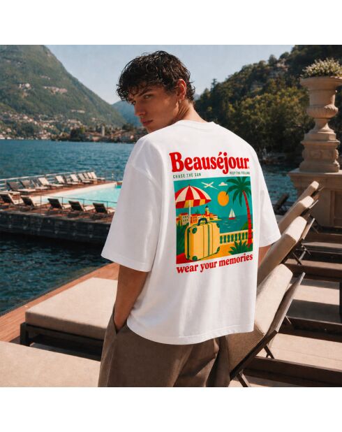 T-Shirt Boxy Wear Your Memories blanc