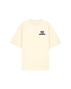 T-Shirt Boxy en coton tulipes crème