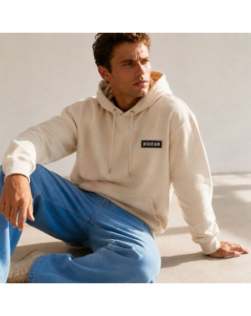 Hoodie basique Beauséjour crème