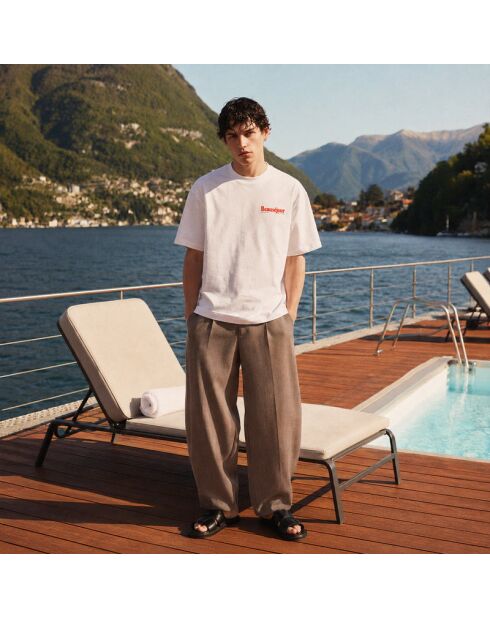 T-Shirt Boxy Wear Your Memories crème