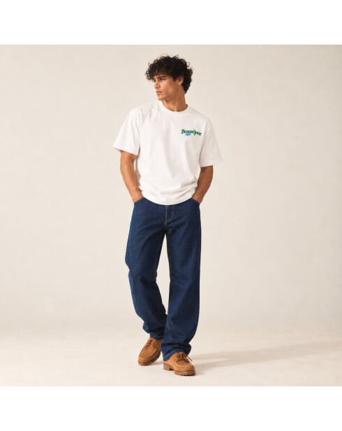T-Shirt Boxy tampon blanc
