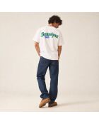 T-Shirt Boxy tampon blanc
