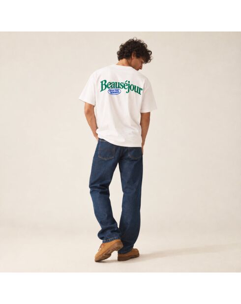 T-Shirt Boxy tampon blanc