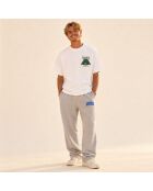 T-Shirt Boxy en coton Amsterdam Club blanc