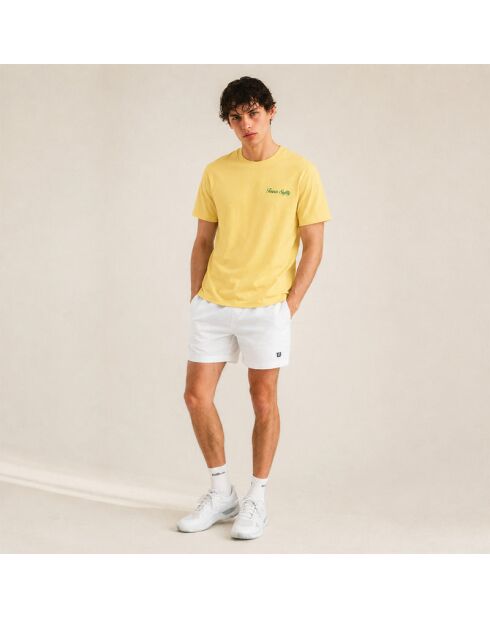 T-Shirt en coton Tennis society jaune