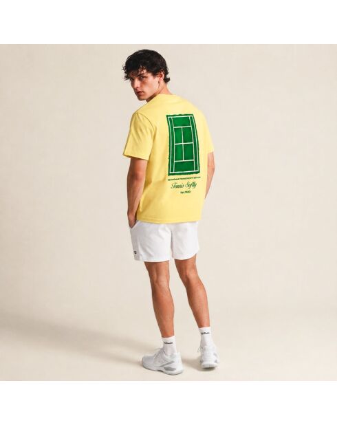 T-Shirt en coton Tennis society jaune