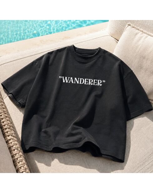 T-Shirt Boxy Wanderer noir