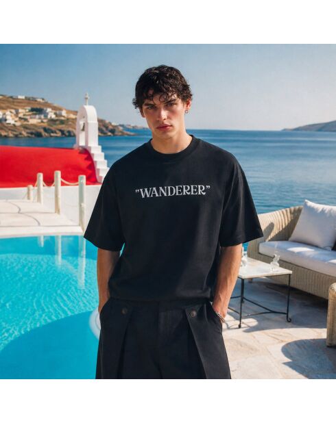 T-Shirt Boxy Wanderer noir