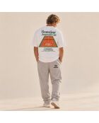 T-Shirt Boxy en coton Amsterdam Club blanc