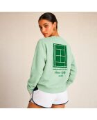 Sweatshirt en coton tennis society Mystie vert