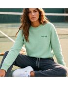 Sweatshirt en coton tennis society Mystie vert