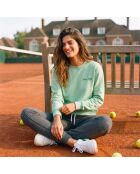 Sweatshirt en coton tennis society Mystie vert