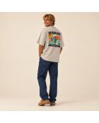 T-Shirt Boxy en coton beausejour amsterdam gris