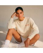Sweatshirt en coton tennis society crème