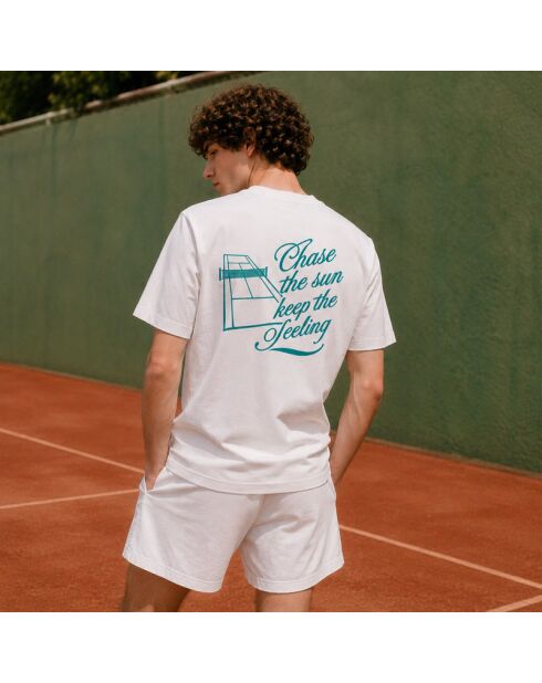 T-Shirt en coton chase the sun blanc