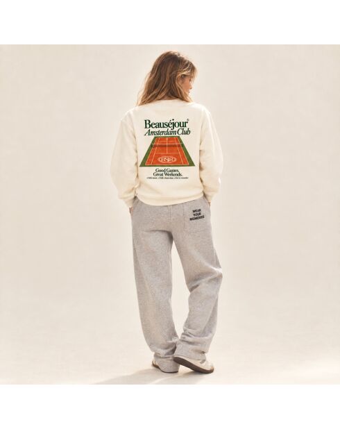 Sweatshirt en coton Amsterdam club crème