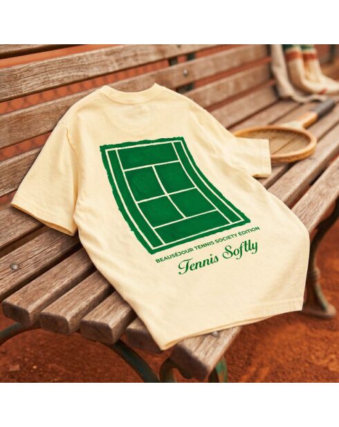 T-Shirt en coton Tennis society jaune