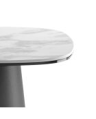 Table basse en céramique Verona 90 marbre blanc/anthracite - 90 x 90 x 45 cm