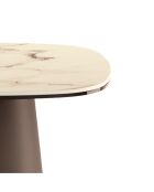 Table basse en céramique Verona 90 marbre de calacatta/bronze - 90 x 90 x 45 cm