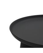 Table basse ronde Maiori noir - 70 x 70 x 36 cm