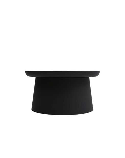 Table basse ronde Maiori noir - 70 x 70 x 36 cm