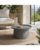 Table basse ronde Maiori gris - 70 x 70 x 36 cm