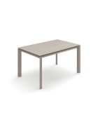 Table de salle à manger extensible en céramique Sestri sable - 140/220 cm
