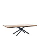 Table de salle à manger Udine 160 extensible chêne/noir - 160/240 cm
