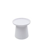 Table basse ronde Maiori blanc - 50 x 50 x 46 cm